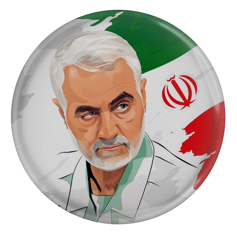 مگنت طرح سردار شهید حاج قاسم سلیمانی و پرچم ایران مدل S4811 