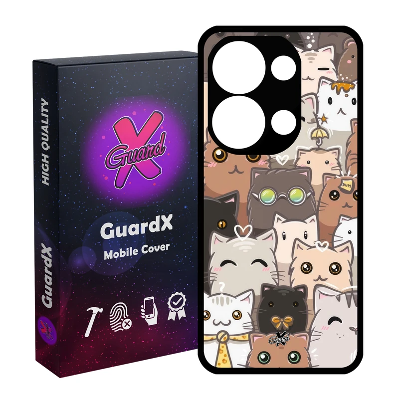 کاور گارد ایکس طرح Cat مدل Glass10674 مناسب برای گوشی موبایل شیائومی Redmi Note 13 Pro 4G / Poco M6 Pro 4G