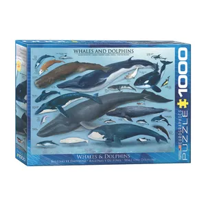 پازل 1000 تکه یوروگرافیکس پازلز مدل Whales & Dolphins كد 60000082