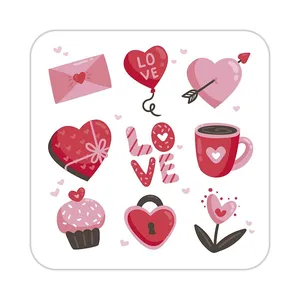 زیر لیوانی کاکتی طرح عاشقانه مدل mp38162