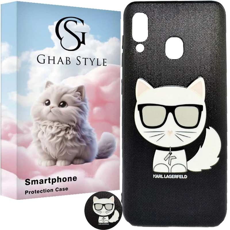 کاور قاب استایل مدل Sport مناسب برای گوشی موبایل سامسونگ Galaxy A20 / A30 به همراه پاپ سوکت