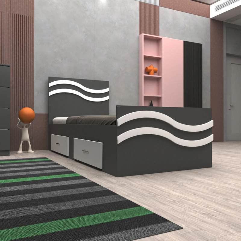 تخت خواب یکنفره اعیان مدل FH582 سایز 120x200 سانتی متر