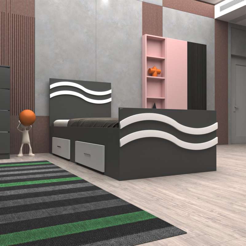 تخت خواب یکنفره اعیان مدل FH582 سایز 120x200 سانتی متر