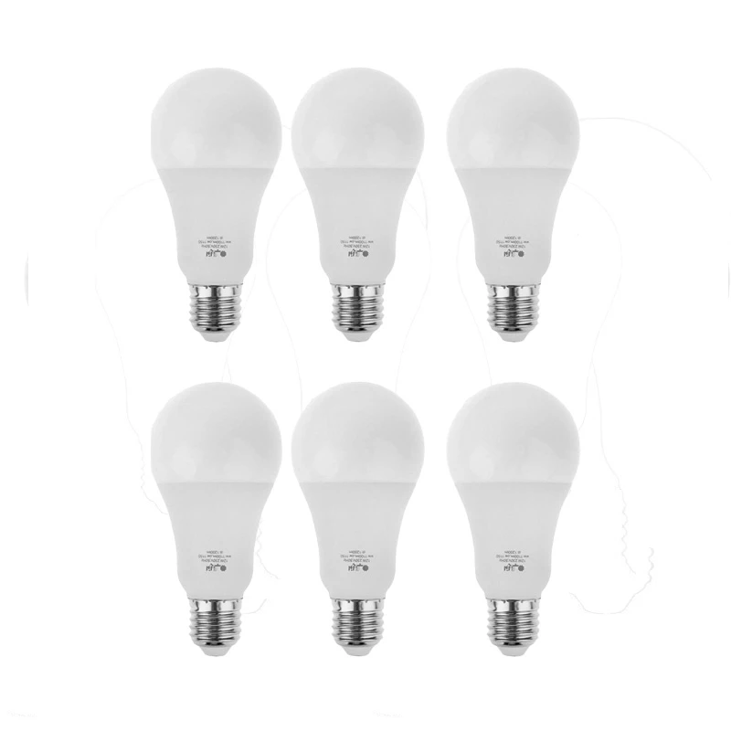 لامپ ال ای دی 12 وات افراتاب مدل G65 پایه E27 بسته 6 عددی