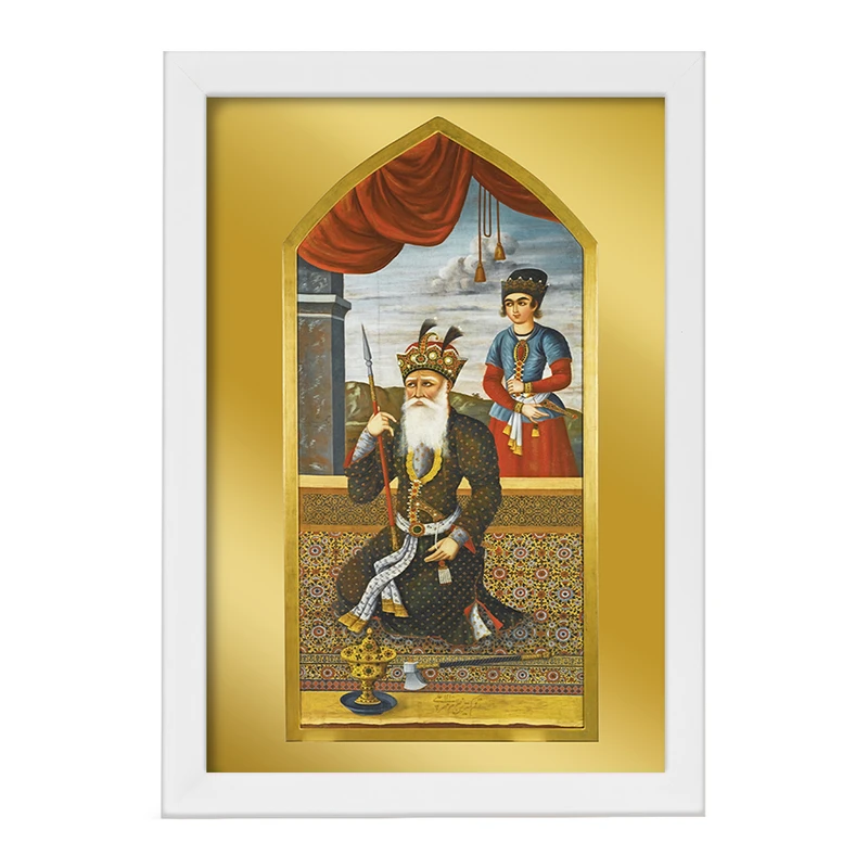 تابلو خندالو مدل نقاشی جمشید شاه اثر مهرعلی کد F12212