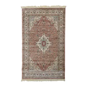 فرش ماشینی مدل نقشه هشتی کد MAH-103 زمینه قهوه‎‎ ای