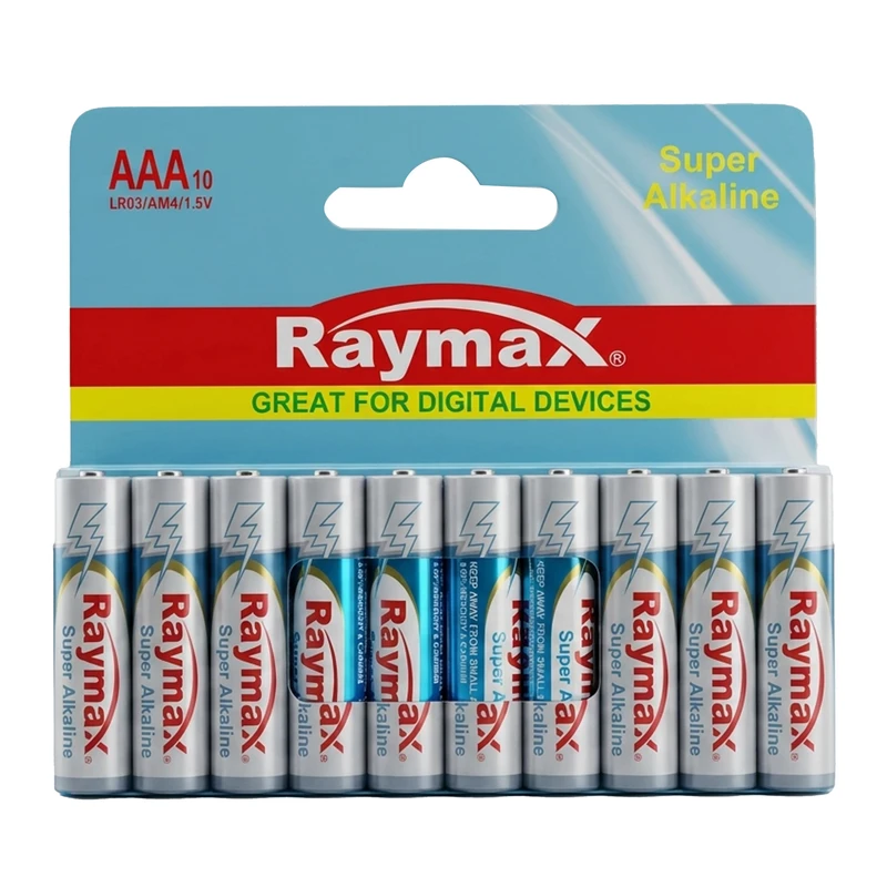 باتری نیم قلمی رایمکس مدل Super Alkaline بسته 10 عددی