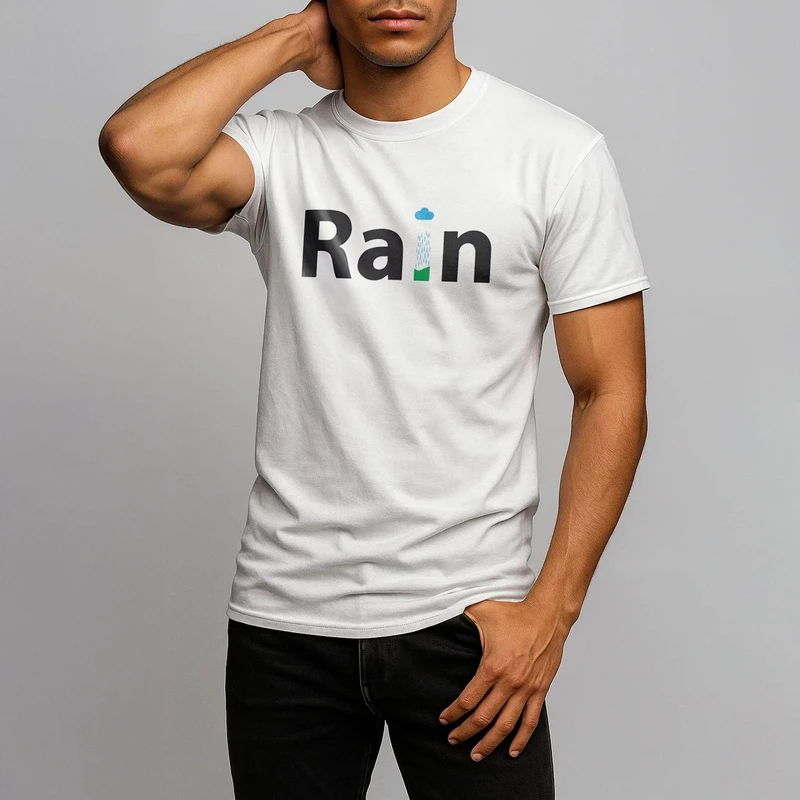تی شرت آستین کوتاه مردانه مدل RAIN کد 0j0 22