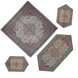 ست 4 تکه رومیزی ترمه مدل هفت سین کد SLV4-4