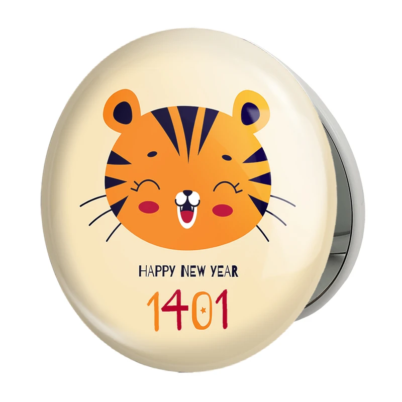 آینه جیبی خندالو طرح سال ببر مدل تاشو کد 13029 