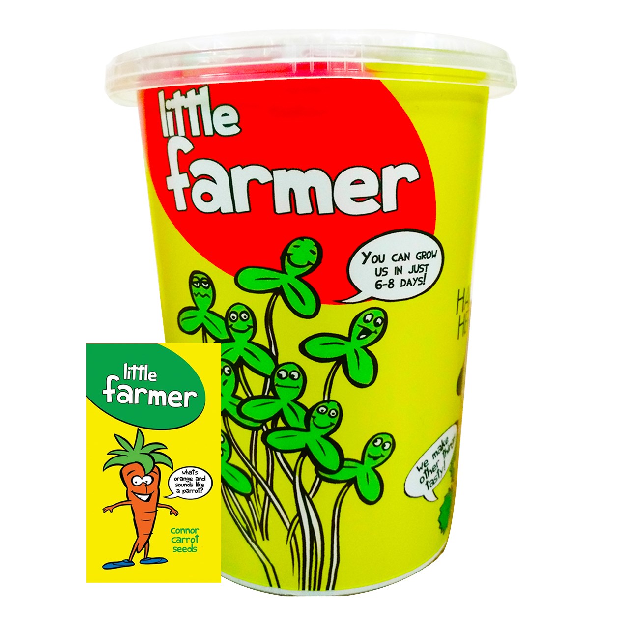 بذر آماده برای کشت کشاورز کوچولو مدل هویج همراه با گلدان