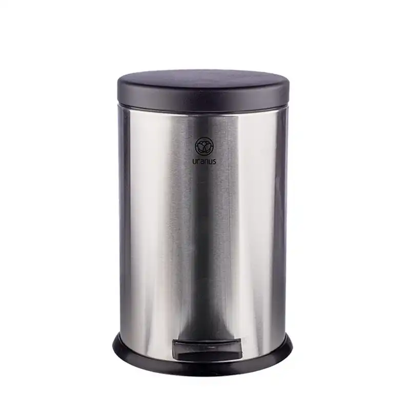 سطل زباله پدالی اورانوس مدل استیل درب آرام بند