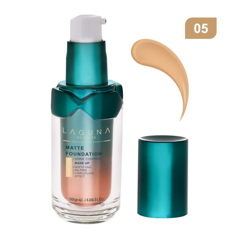 کرم پودر مایع لاگونا مدل MATTE شماره LMF05 مناسب برای پوست چرب و مختلط  وزن 30 گرم