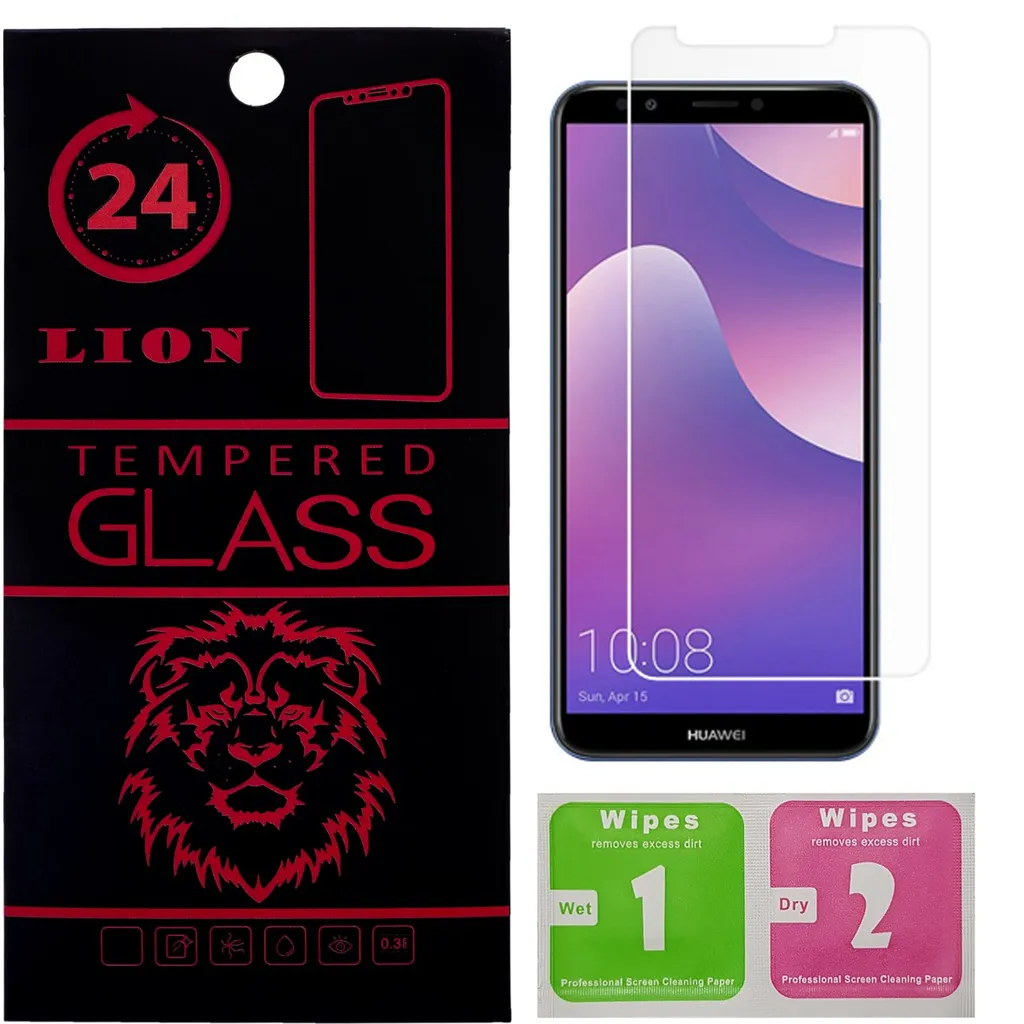 محافظ صفحه نمایش شیشه ای لاین مدل 2.5D مناسب برای گوشی هوآوی Y7 Prime 2018
