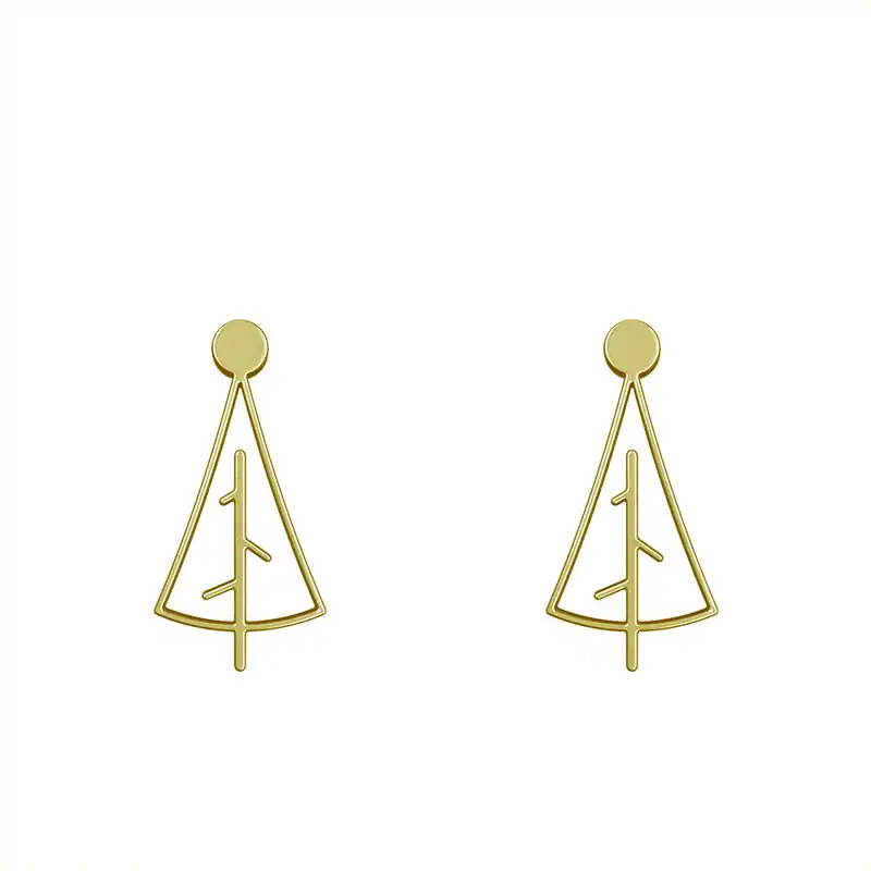 گوشواره طلا 18 عیار زنانه مدوپد مدل درخت کد GA1-15749