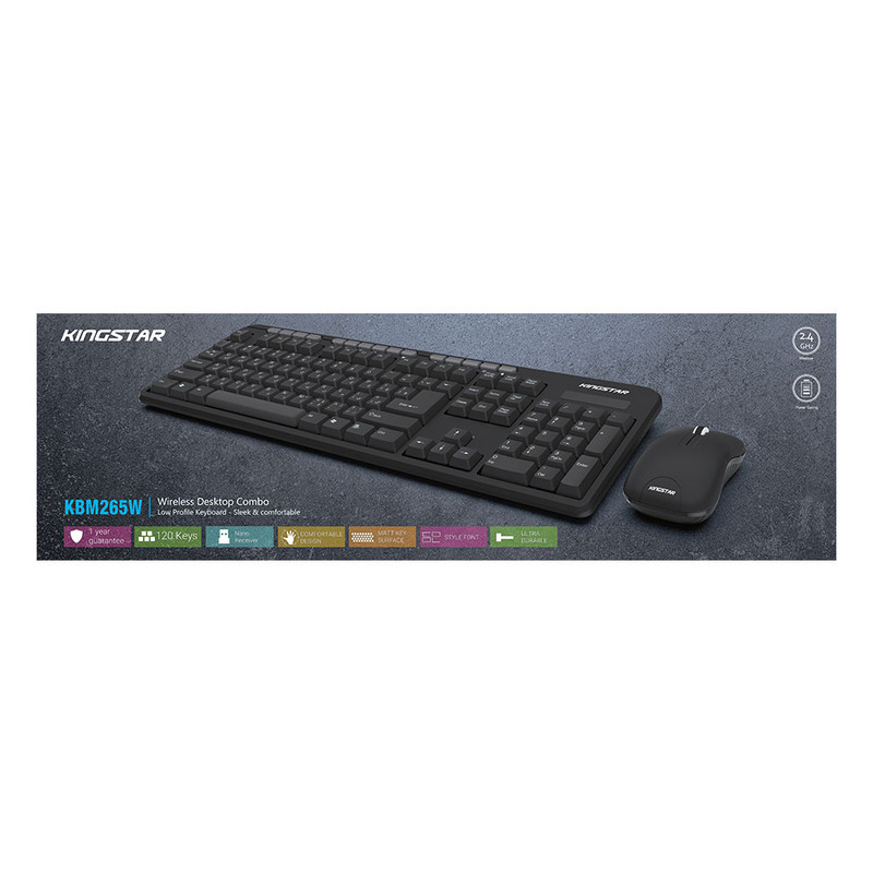 کیبورد و ماوس بی سیم کینگ استار مدل KBM265W