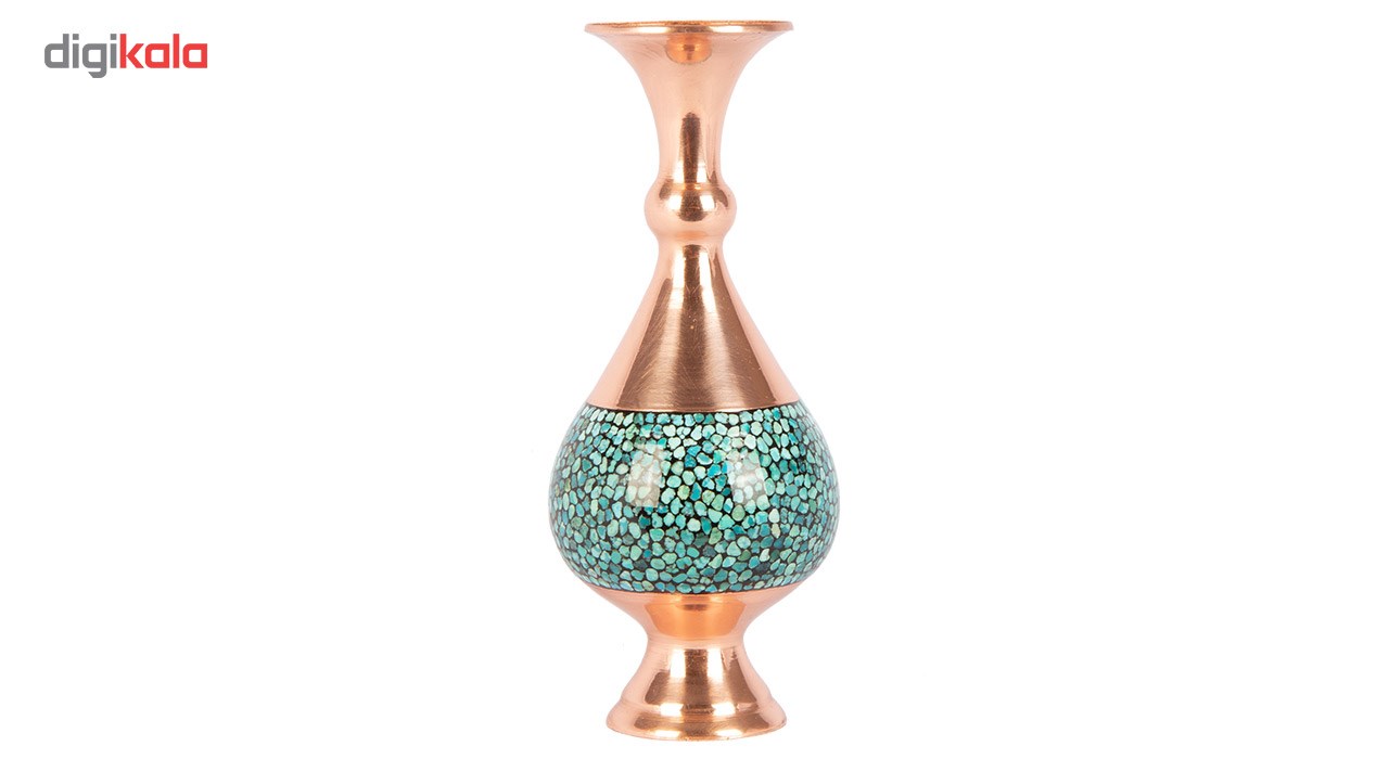 Turquoise inlaying vase, Goharan Gallery, Sarrahi Model, code 1382