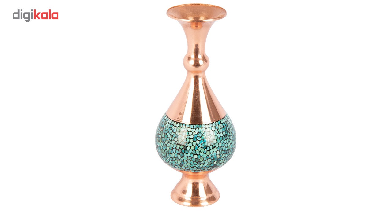 Turquoise inlaying vase, Goharan Gallery, Sarrahi Model, code 1382