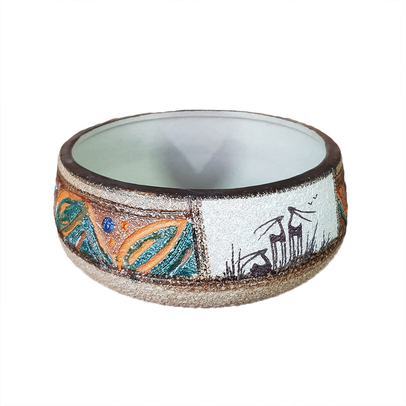 گلدان سفالی مدل برجسته بنسایی کد 16