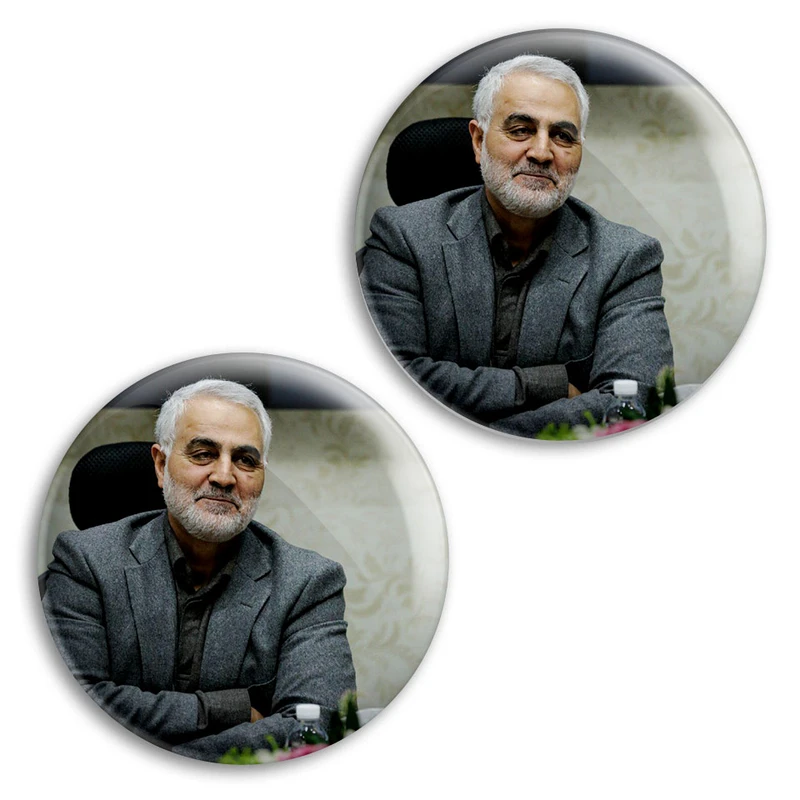 مگنت پرمانه طرح حاج قاسم سلیمانی کد pmag2.26927 مجموعه 2 عددی