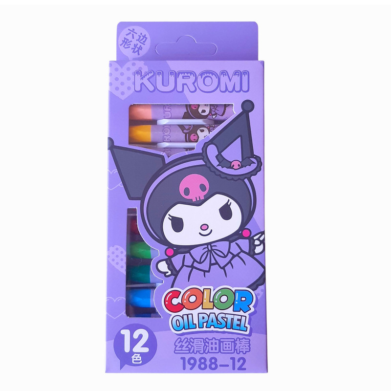 مداد شمعی 12 رنگ مدل کرومی