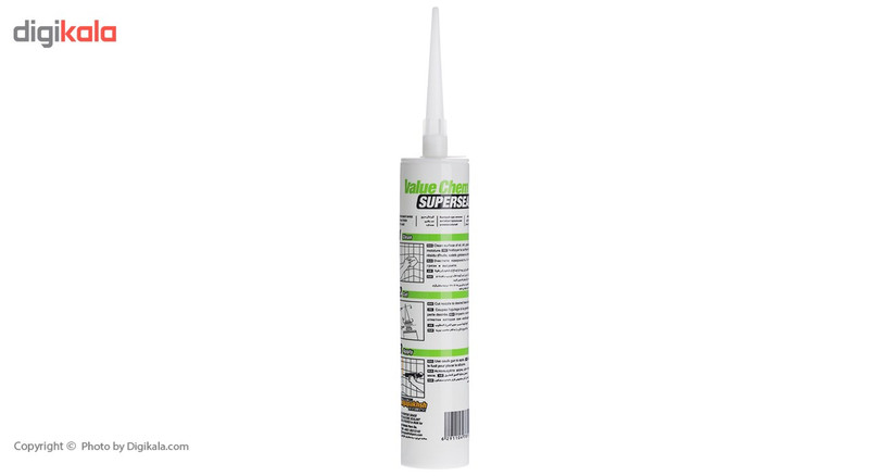چسب درزگیر سیلیکونی غفاری مدل Value Chem سفید حجم 280 میلی