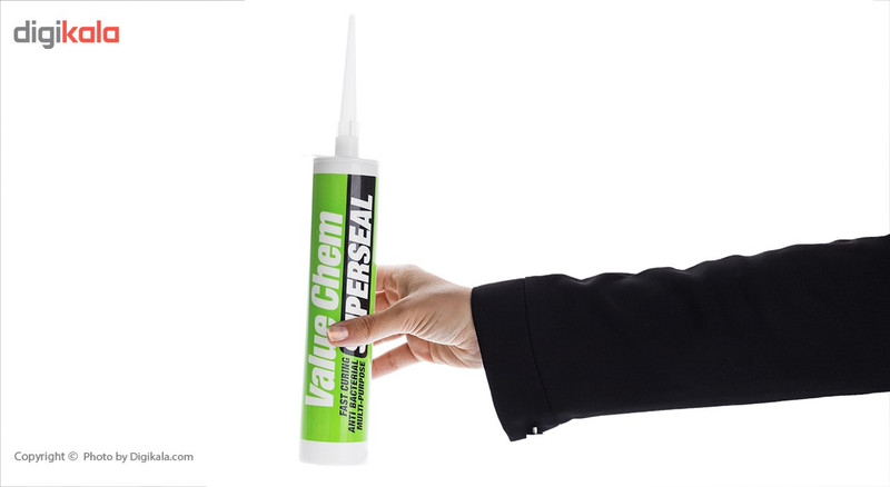 چسب درزگیر سیلیکونی غفاری مدل Value Chem سفید حجم 280 میلی