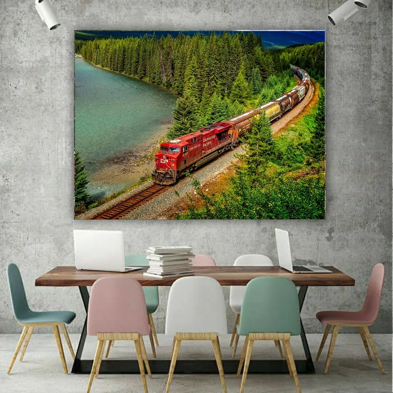 پوستر دیواری طرح عبور قطار در طبیعت کد PD20550