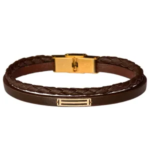 دستبند طلا 18 عیار زنانه الن نار طرح مستطيل مدل N100870