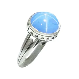 انگشتر نقره مردانه مدل یاقوت استار کد 4502419