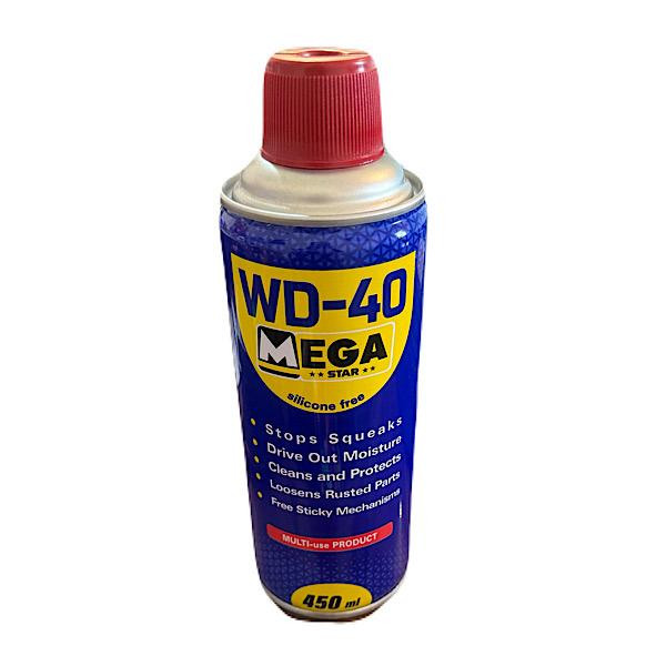 اسپری روان کننده مگا استار مدل WD-40 حجم 450 میلی لیتر