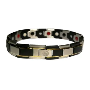 دستبند مغناطیسی داتیس مدل black silver 203