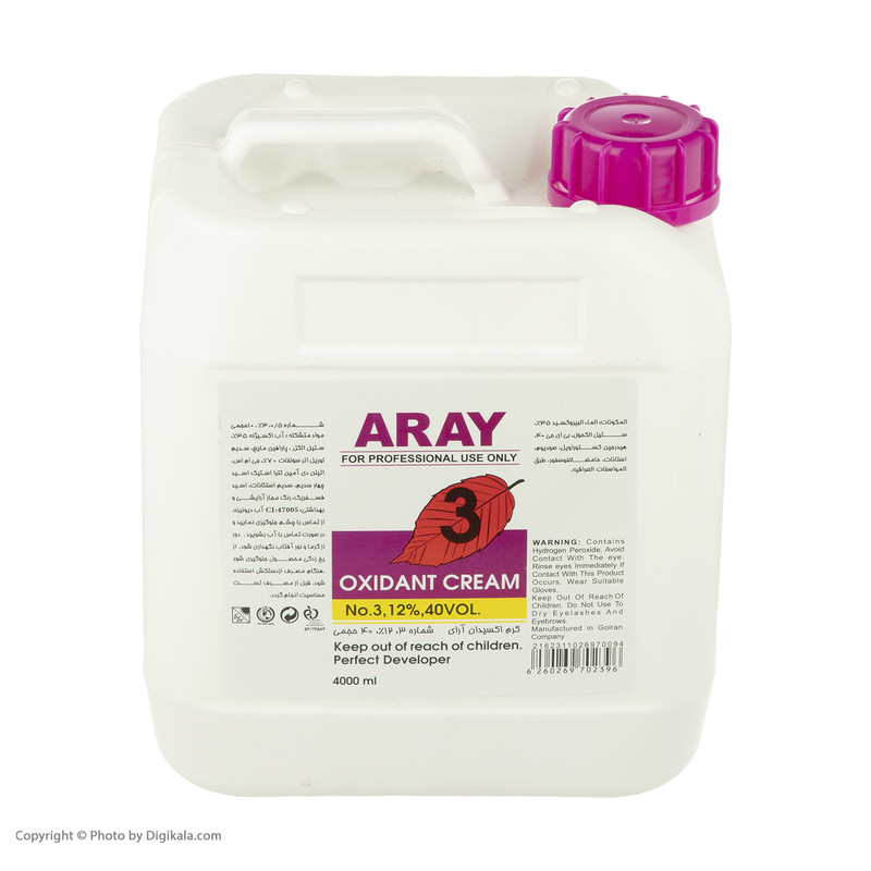 کرم اکسیدان آرای مدل 40Vol دورازده درصدی حجم 4000 میلی لیتر