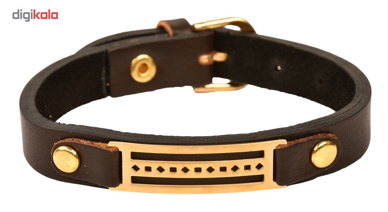 دستبند چرمی کهن چرم طرح مفهومی مدل BR15-15 -  - 2