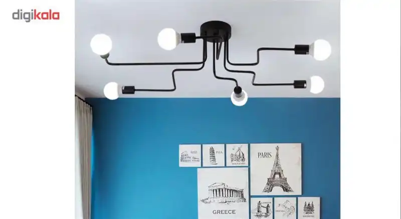 لوستر سقفی 6 شعله آرتا کد 107/6