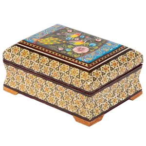 جعبه جواهر خاتم کاری گالری گوهران مدل طاووس متوسط کد 92