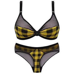 ست شورت و سوتین زنانه ماییلدا مدل 3720 رنگ زرد