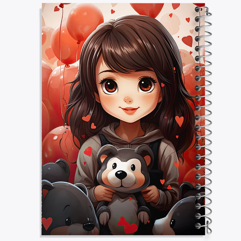 دفتر ژورنال نویسی 50 برگ خندالو مدل نقطه ای طرح دخترانه کیوت کد N4139