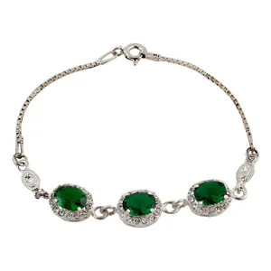 دستبند نقره زنانه بازرگانی میلادی کد DP_377