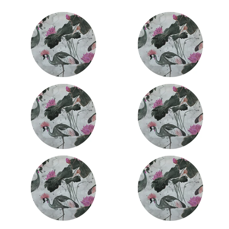 زیر لیوانی طرح پرنده کد 5070 بسته 6 عددی