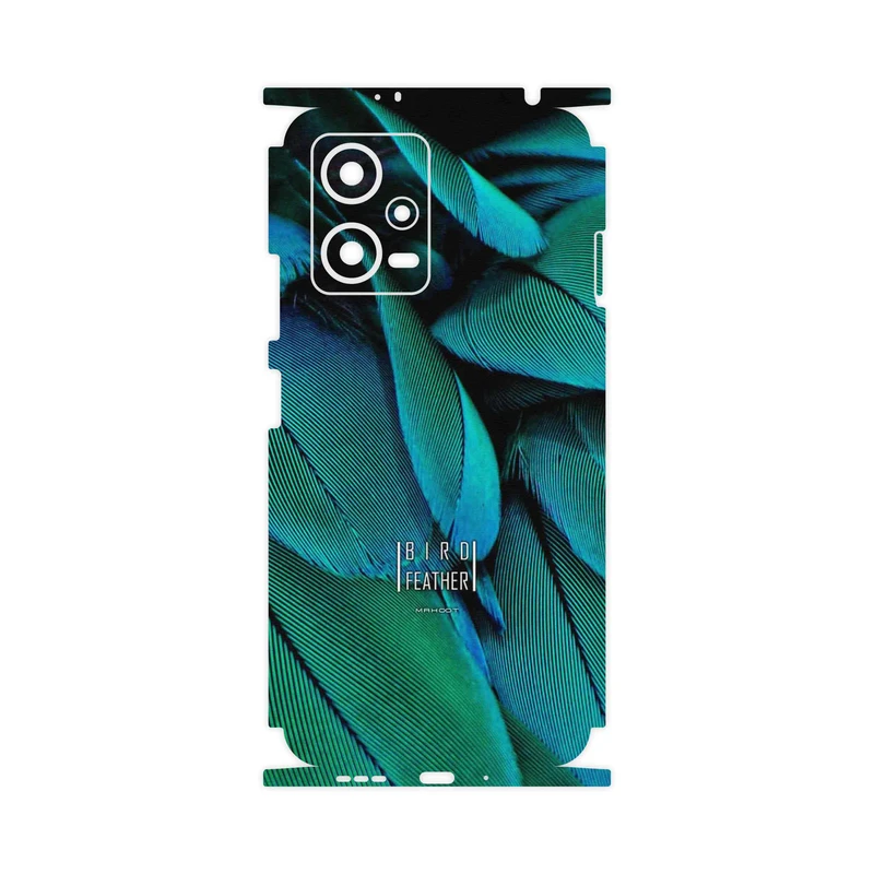 برچسب پوششی ماهوت مدل Green Feather-FullSkin مناسب برای گوشی موبایل شیائومی Redmi Note 12 5G