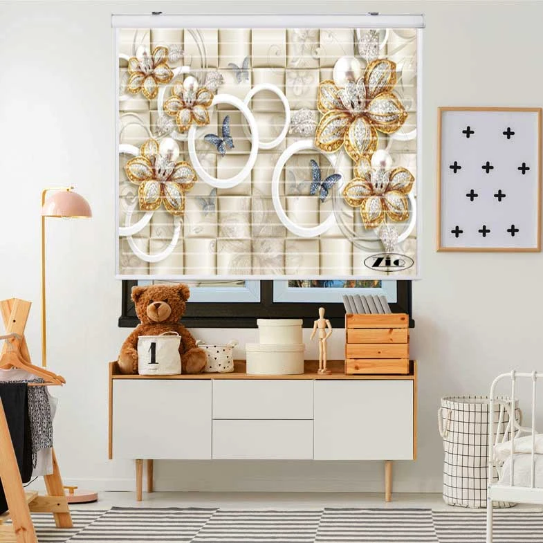 پرده زبرا مدل سیلوئت 3D1030 سایز 150x150 سانتی متر