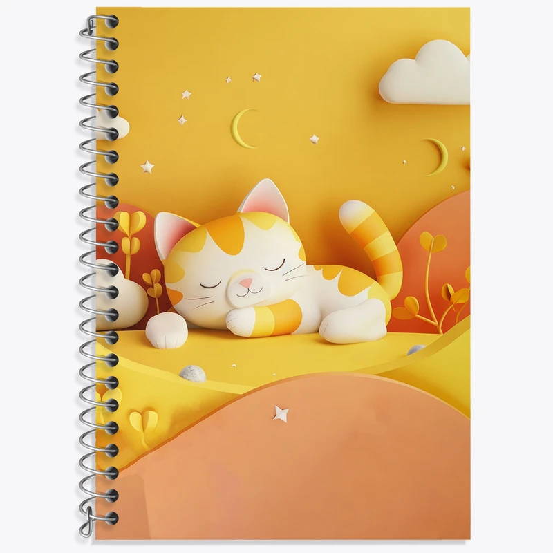 دفتر نت موسیقی 50 برگ خندالو طرح گربه کیوت کد N2255