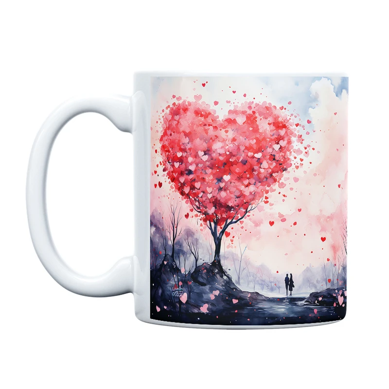 ماگ حس آمیزی طرح عاشقانه مدل قلب زیبا کد 72