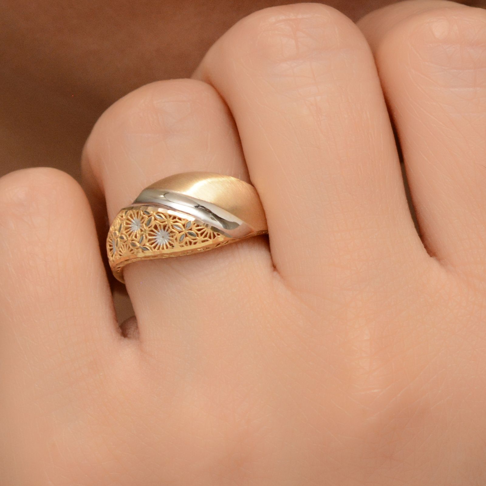 انگشتر طلا 18 عیار زنانه طلای مستجابی کد 670177 -  - 2