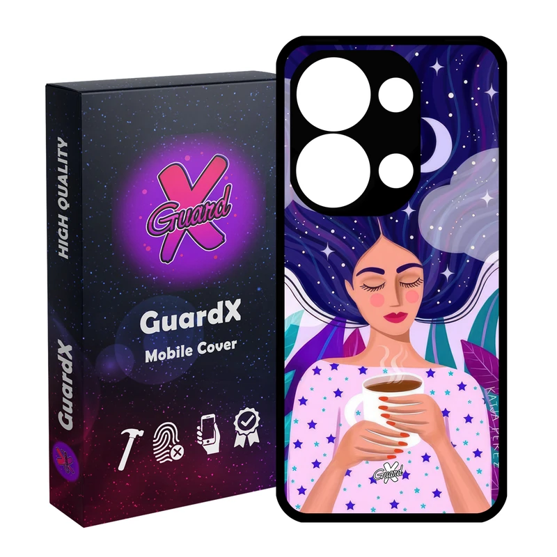 کاور گارد ایکس طرح Girl مدل Glass10658 مناسب برای گوشی موبایل شیائومی Redmi Note 13 Pro 4G / Poco M6 Pro 4G