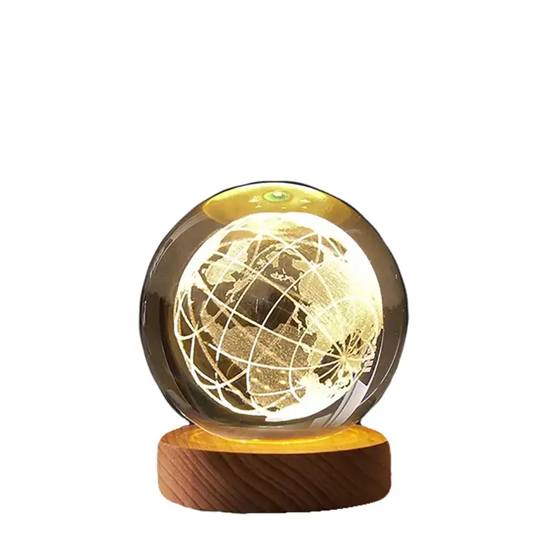 چراغ خواب طرح گوی کریستال مدل کره زمین کد JIMI110