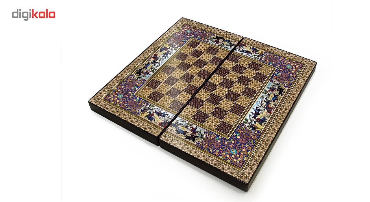 صفحه شطرنج گالری نفیس طرح چوگان طول 50 سانتیمتر