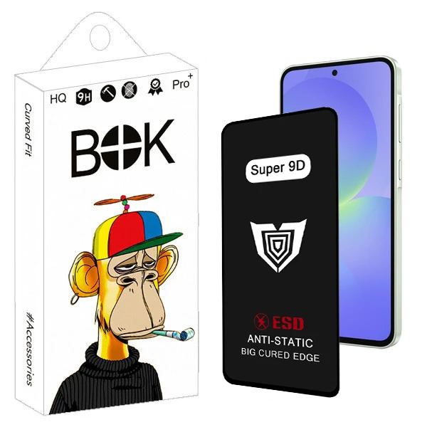 محافظ صفحه نمایش بوک مدل Super 9D Touch مناسب برای گوشی موبایل سامسونگ Galaxy a36