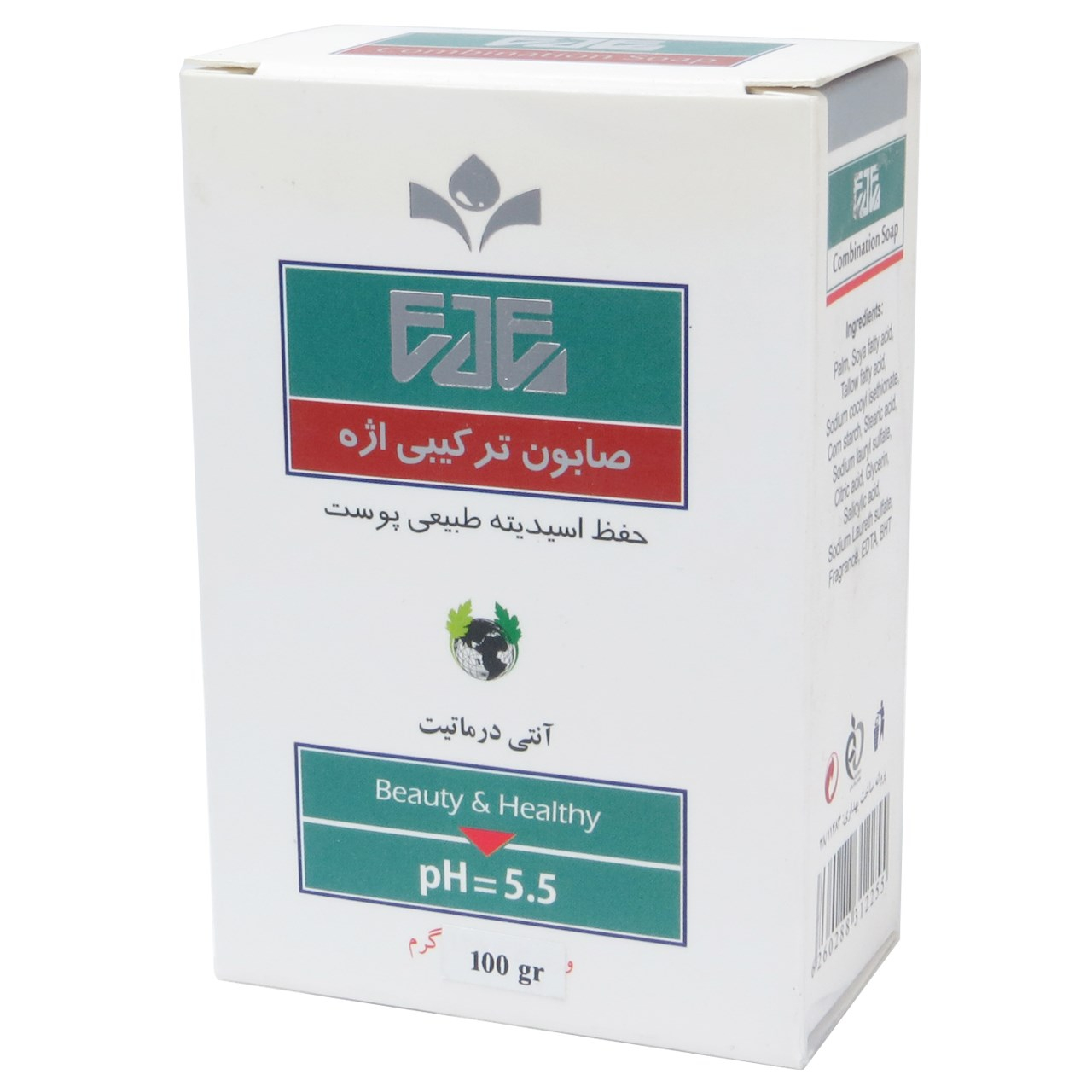 صابون شستشو صورت اژه مدل ترکیبی وزن 100 گرم